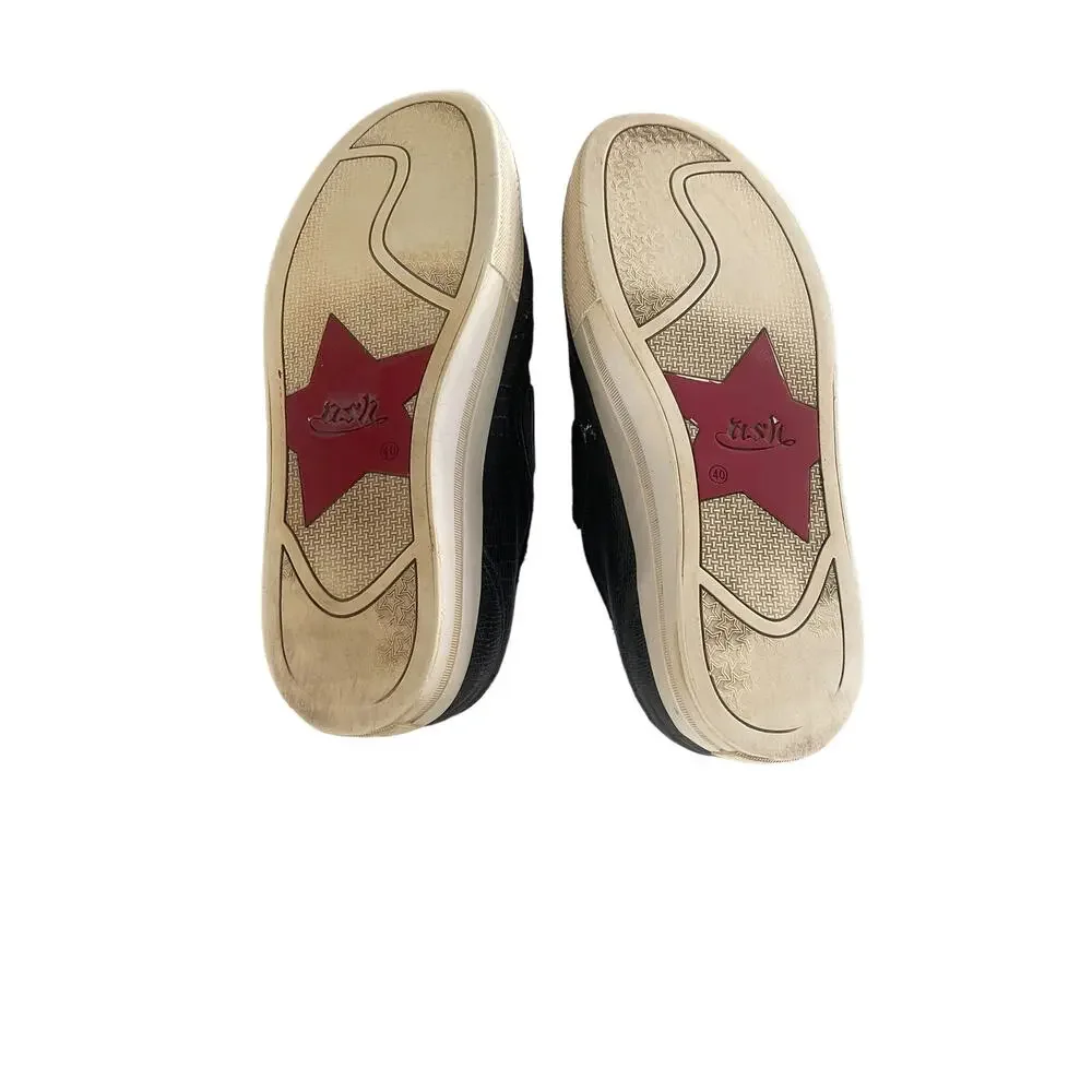 ASH Jungle Black Leather‎ Platform Sneakers Slides size 9/40 - Picture 5 of 8